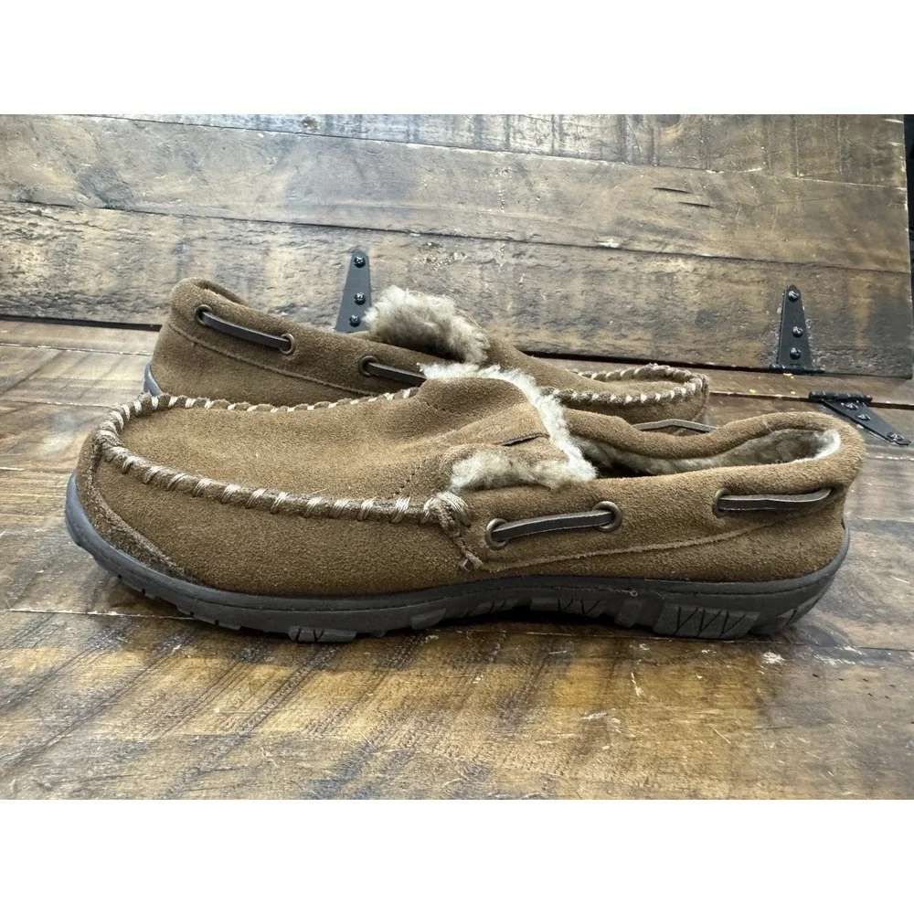 New CLARKS Men's HUDSON BAY II Slip-On Moccasin Shoes, TAUPE, 8M